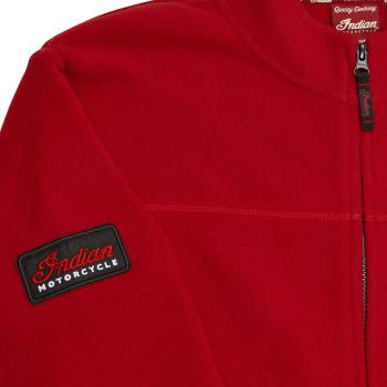 Preview: MENS ZIP THRU FLEECE TOP - RED Preview: MENS ZIP THRU FLEECE TOP - RED