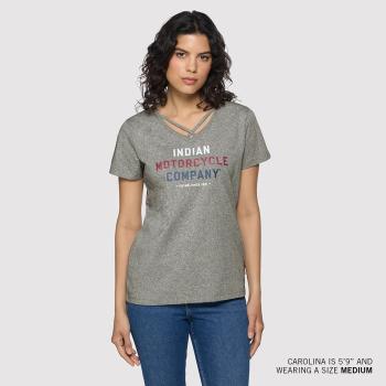 Preview: WOMENS TRI COLOR LOGO T-SHIRT - GRAY Preview: WOMENS TRI COLOR LOGO T-SHIRT - GRAY