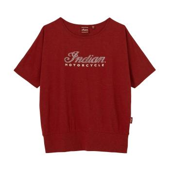 WOMENS DIAMANTE BANDED T-SHIRT - RED
