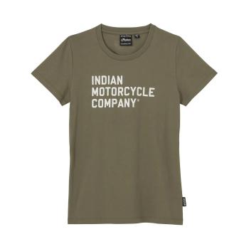 WOMENS INDIAN MOTORCYCLE COMPANY LOGO T-SHIRT - GREEN