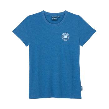 WOMENS VERTICAL LOGO PRINTED T-SHIRT - BLUE