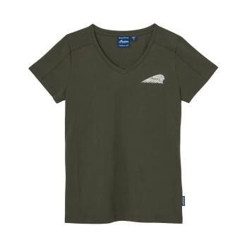 WOMENS ARCHED BLOCK LOGO T-SHIRT - GREEN