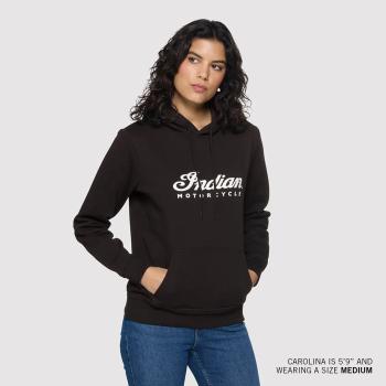 Preview: WOMENS ESSENTIAL SCRIPT LOGO HOODIE - BLACK