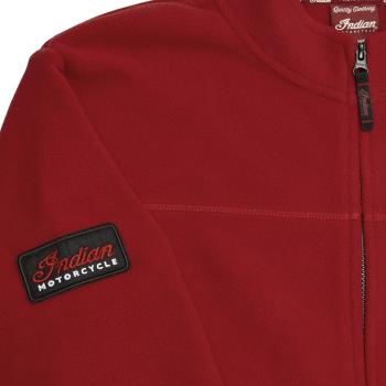Preview: WOMENS ZIP THRU FLEECE TOP - RED Preview: WOMENS ZIP THRU FLEECE TOP - RED