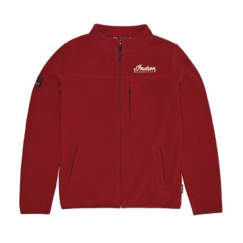 WOMENS ZIP THRU FLEECE TOP - RED