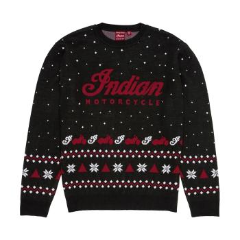 UNISEX SCRIPT HOLIDAY SWEATER - BLACK