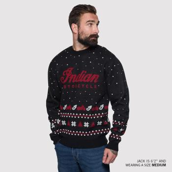 Preview: UNISEX SCRIPT HOLIDAY SWEATER - BLACK