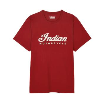 MENS ESSENTIAL SCRIPT LOGO T-SHIRT - RED