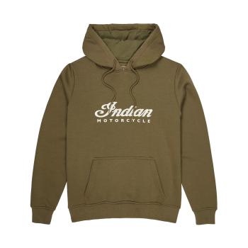 WOMENS ESSENTIAL SCRIPT LOGO HOODIE - GREEN