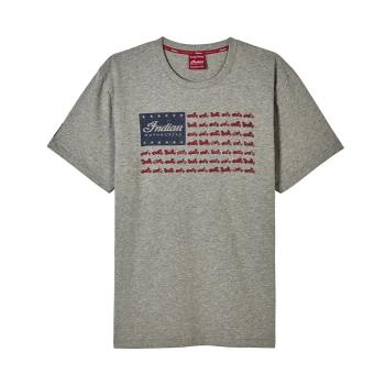 MENS FLAG BIKES PRINT T-SHIRT - GRAY