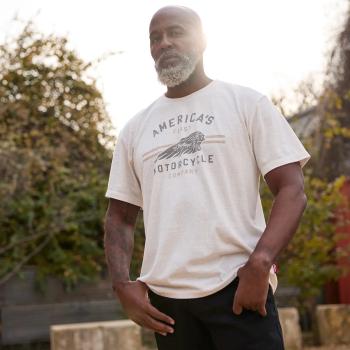 Preview: MENS HEADDRESS MOTORCYCLE T-SHIRT - OATMEAL