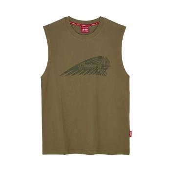 MENS HEADDRESS PRINT TANK - GREEN