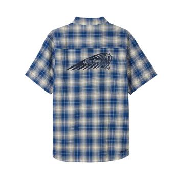 Preview: MENS PASADENA PLAID SHORT SLEEVE SHIRT - BLUE