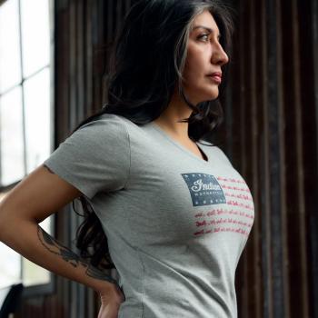 Preview: WOMENS FLAG BIKES PRINT TEE - GRAY