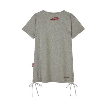 Preview: WOMENS FLAG BIKES PRINT TEE - GRAY