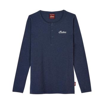 WOMENS HEADDRESS HENLEY LS TEE - NAVY