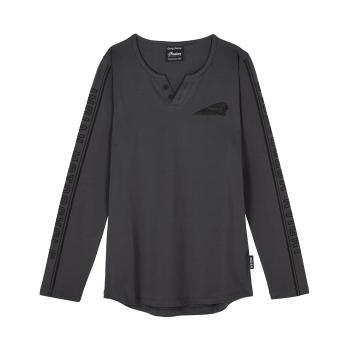 WOMENS IMC SLEEVE PRINT LS TEE - GRAY