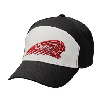 COLORBLOCK HEADDRESS EMBROIDERY CAP - BLACK