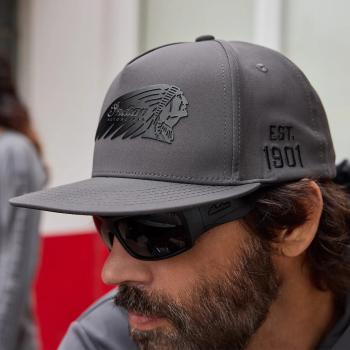 Preview: HEADDRESS PRINT FLAT PEAK CAP - GRAY
