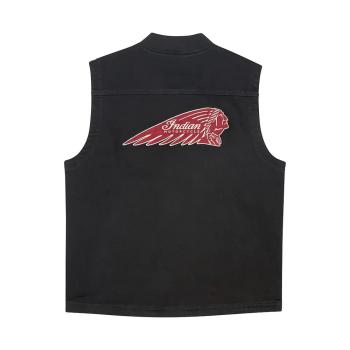 Preview: MENS CALLAN DENIM VEST - BLACK