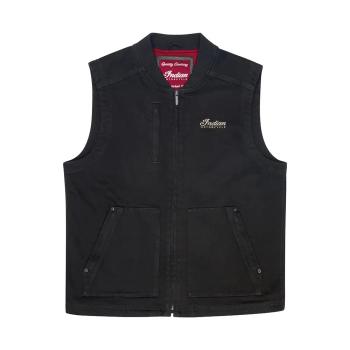 MENS CALLAN DENIM VEST - BLACK
