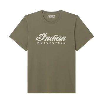 MENS ESSENTIAL SCRIPT LOGO T-SHIRT - GREEN