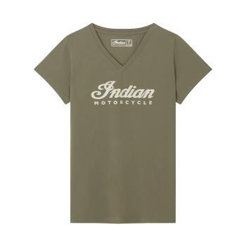 WOMENS ESSENTIAL SCRIPT LOGO T-SHIRT - GREEN