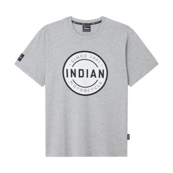 MENS BLOCK CIRCLE ICON T-SHIRT - GRAY