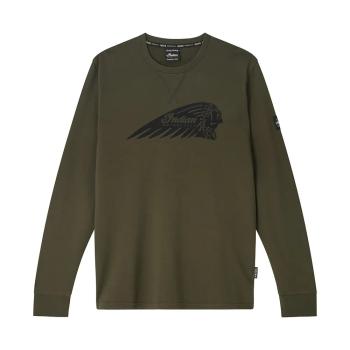 MENS HEADDRESS PRINT LONG SLEEVE T-SHIRT - GREEN