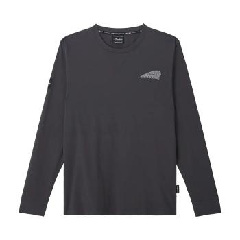 MENS STENCIL LOGO LONG SLEEVE T-SHIRT - GRAY
