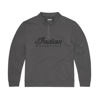 MENS QUATER ZIP LOGO HEADDRESS SWEATSHIRT