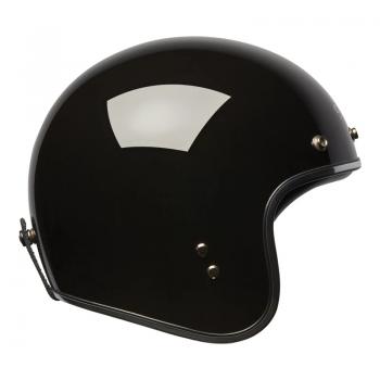 Preview: RETRO OPEN FACE HELMET - GLOSS BLACK/WHITE