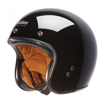 RETRO OPEN FACE HELMET - GLOSS BLACK/WHITE