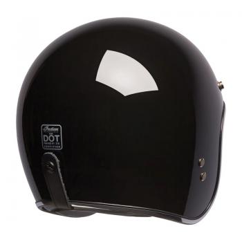 Preview: RETRO OPEN FACE HELMET - GLOSS BLACK/WHITE