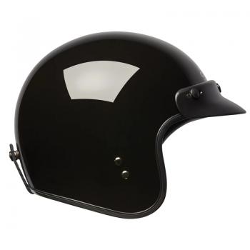 Preview: RETRO OPEN FACE HELMET - GLOSS BLACK/WHITE