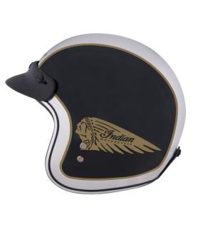 Preview: INDIAN TWO TONE OPEN FACE HELMET - BLACK/SILVER