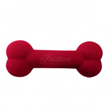 RUBBER BONE-SHAPED CHEW TOY - RED