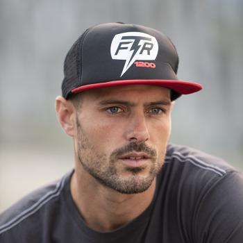 Preview: 1200 BOLT FLATBILL TRUCKER HAT - BLACK/RED