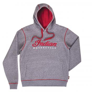 MENS LOGO HOODIE SWEATSHIRT - GRAY