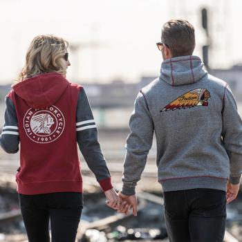 MENS LOGO HOODIE SWEATSHIRT - GRAY