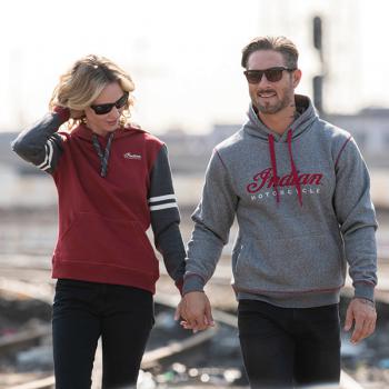 MENS LOGO HOODIE SWEATSHIRT - GRAY
