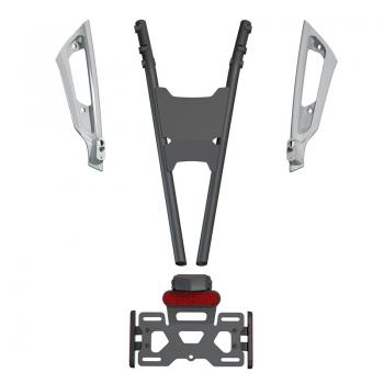 Preview: HIGH LICENSE PLATE MOUNT - FTR 1200 - SILBER