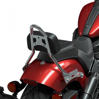 Preview: HARD MOUNT PASSENGER BACKREST - CHIEF STEELFRAME - CHROME