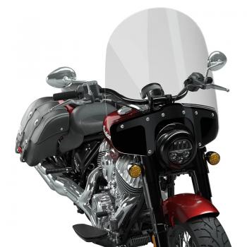 26.8" QUICK RELEASE HIGH WINDSHIELD - CLEAR, BLACK PLATES - CHIEF STEELFRAME