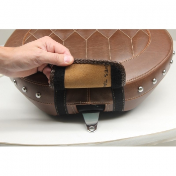 Touring One-Piece Seat - Driver Backrest - Heated - Brown - Indian Roadmaster