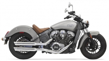 Bassani 3" Slip-On Schalldämpfer - Slash Cut Endkappen - Chrom - Indian Scout
