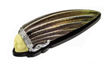 Warbonnet Fender Light für Indian Scout - Messing - Lichtfarbe Amber