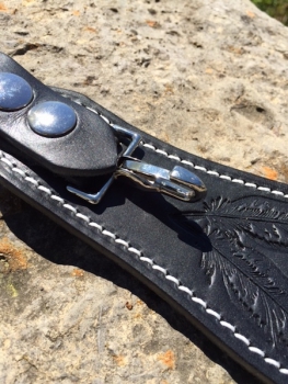 Leder Key Fob Halter - schwarz
