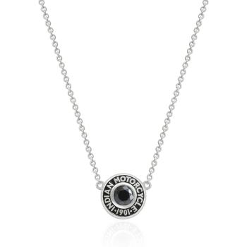 Rivet & Black Stone Necklace