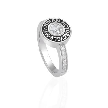 Preview: Womens Rivet & White Stone Ring